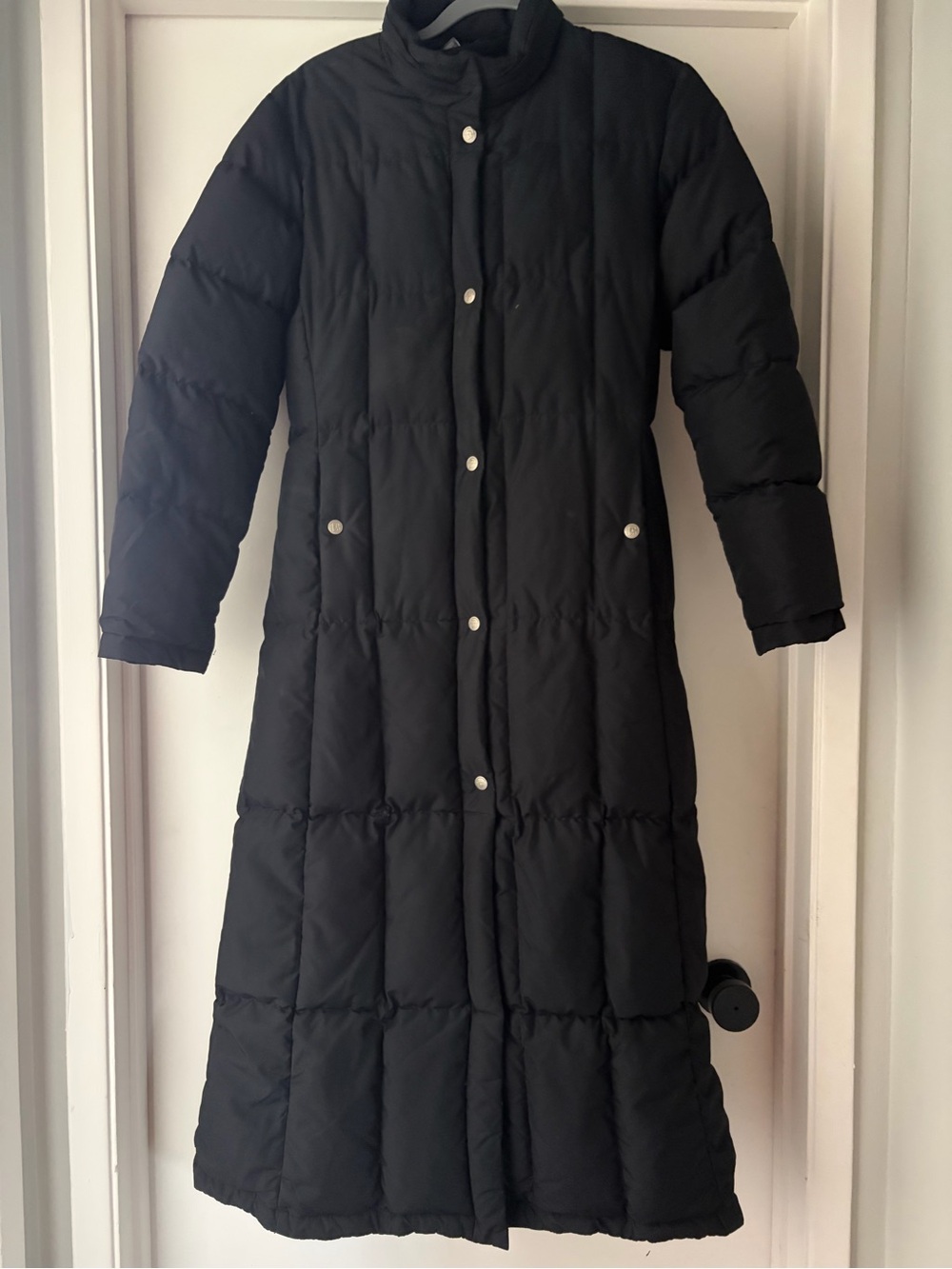 Bisou Bisou Black Long Quilted Puffer Coat